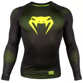 Рашгард Venum Contender 3.0 Compression Long Sleeves Black/Neo Yellow-L 