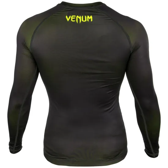 Рашгард Venum Contender 3.0 Compression Long Sleeves Black/Neo Yellow-L 