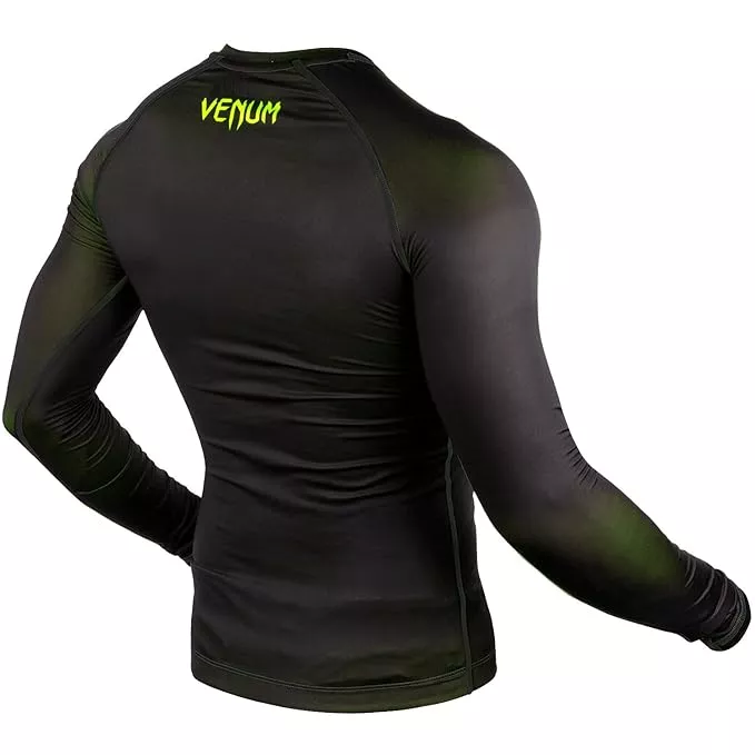 Рашгард Venum Contender 3.0 Compression Long Sleeves Black/Neo Yellow-L 