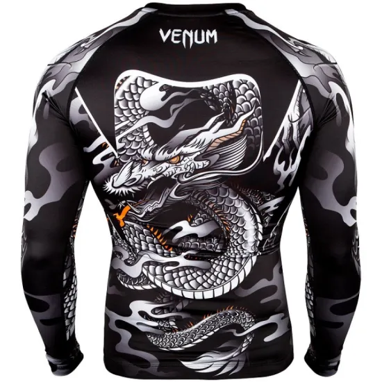 Рашгард Venum Dragon's Flight Rashguard Black/White-S