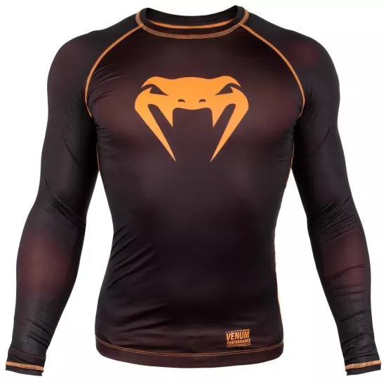 Рашгард Venum Contender 3.0 Compression Long Sleeves Black/Neo Orange-L 