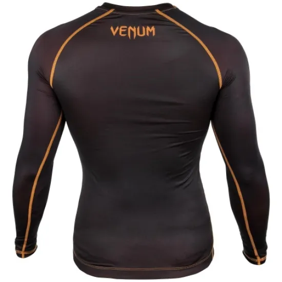 Рашгард Venum Contender 3.0 Compression Long Sleeves Black/Neo Orange-L 