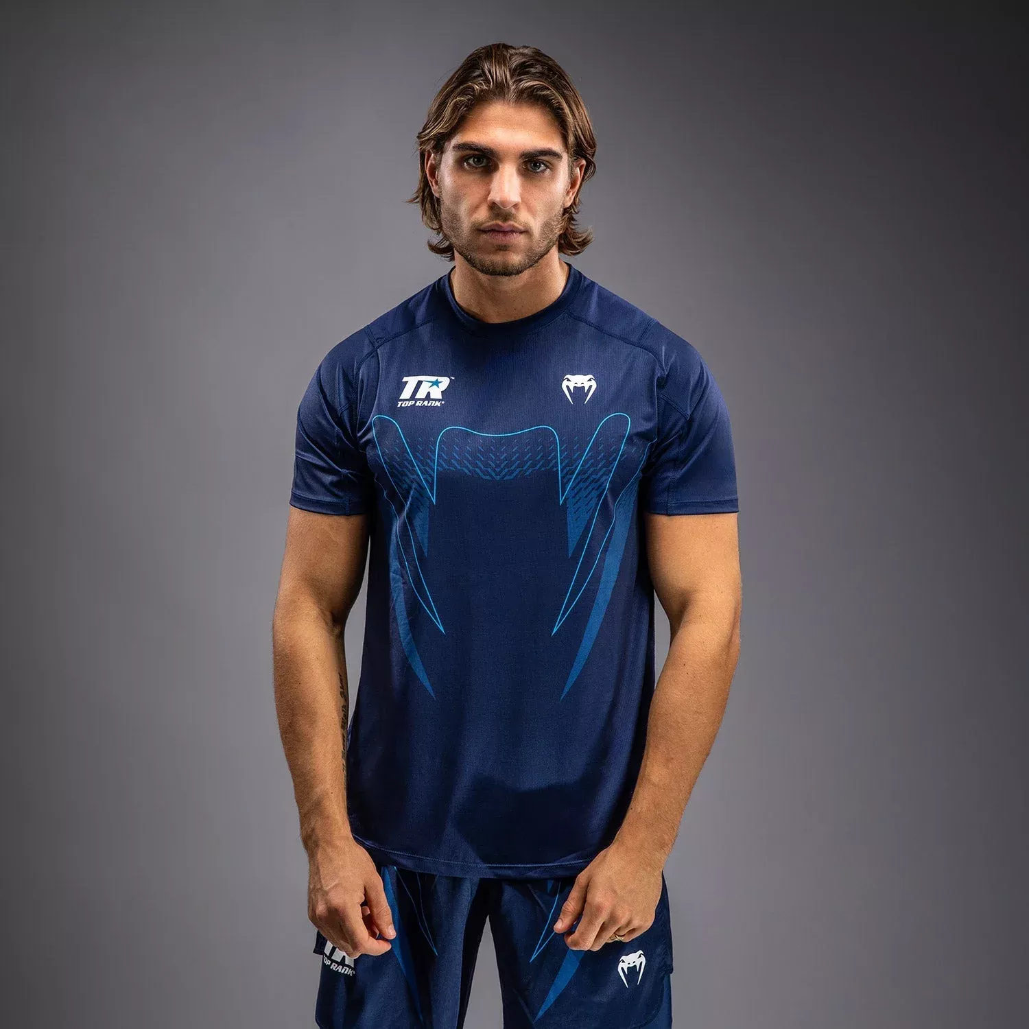 Футболка Venum x Top Rank Original Men's Dry Tech Shirt Navy Blue-S