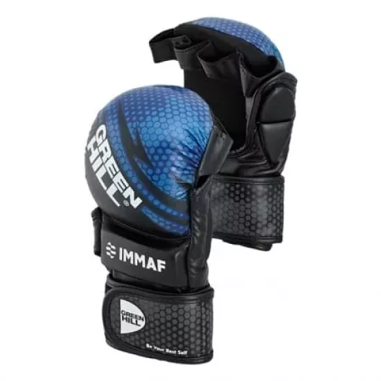 Рукавиці для ММА Green Hill IMMAF Blue-S