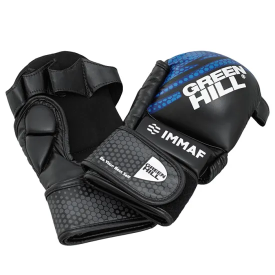Рукавиці для ММА Green Hill IMMAF Blue-S