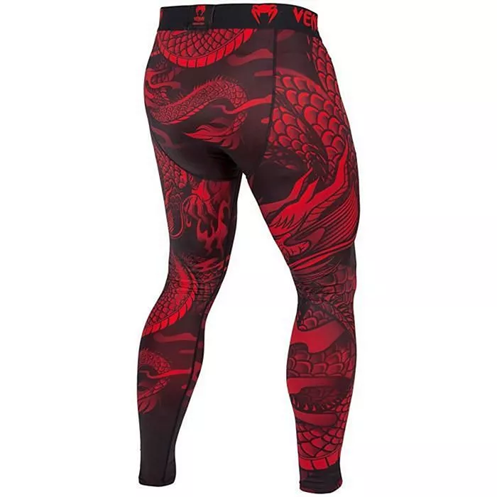 Штани компресійні Venum Dragon's Flight Spats Compression Pants Black/Red-S