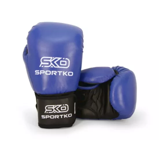 Рукавички боксерські Sportko ФБУ Сині 10 унцій