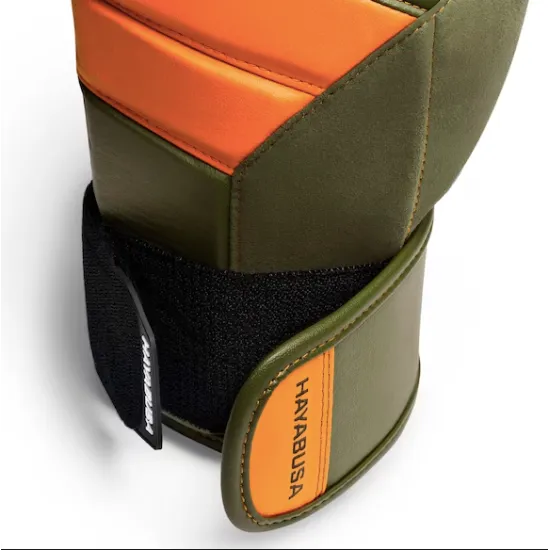 Боксерские перчатки Hayabusa T3 Boxing Gloves Green/Orange-12