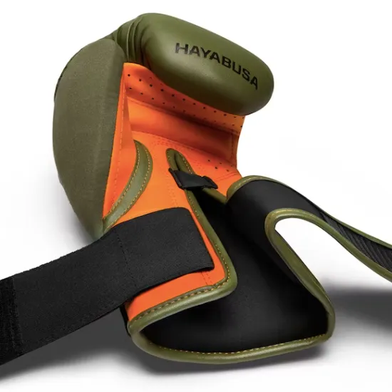 Боксерские перчатки Hayabusa T3 Boxing Gloves Green/Orange-12