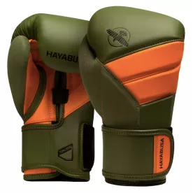 Боксерские перчатки Hayabusa T3 Boxing Gloves Green/Orange-12