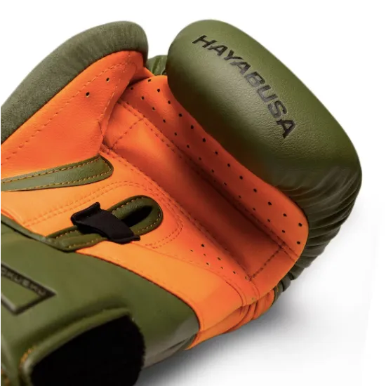 Боксерские перчатки Hayabusa T3 Boxing Gloves Green/Orange-12