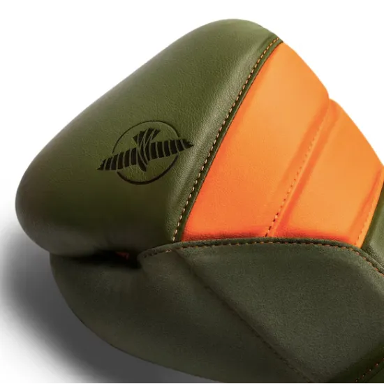Боксерские перчатки Hayabusa T3 Boxing Gloves Green/Orange-12