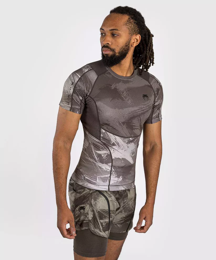 Рашгард Venum Electron 3.0 Short Sleeve Rashguard Sand-S
