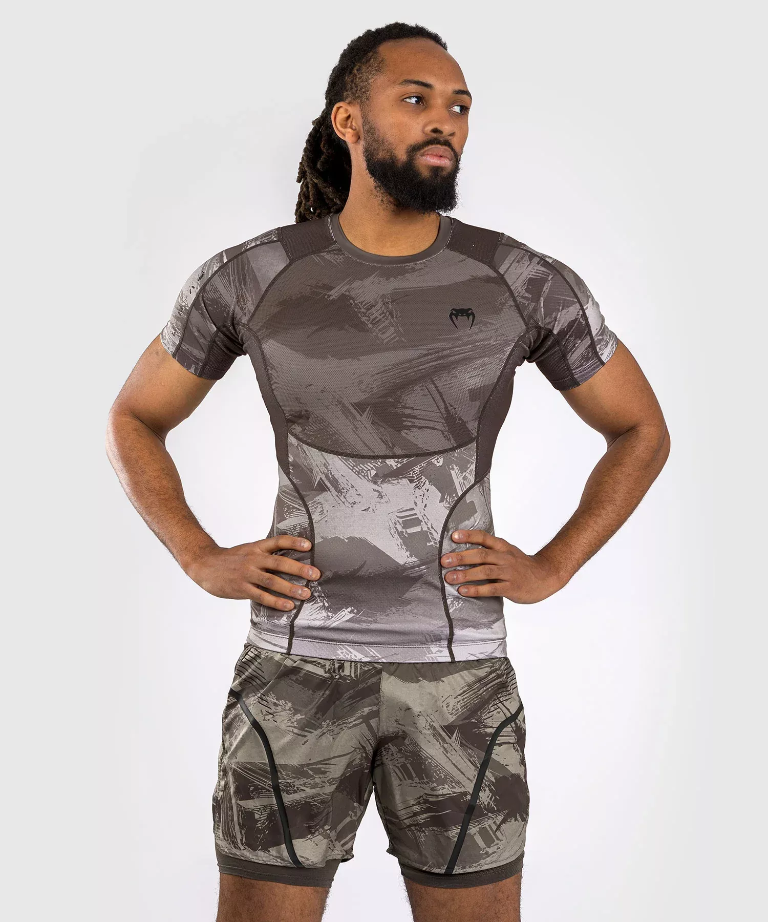 Рашгард Venum Electron 3.0 Short Sleeve Rashguard Sand-S