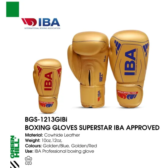 Боксерські рукавиці Green Hill IBA Super Star Gold Edition-10