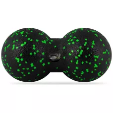 Масажний м'яч подвійний PowerPlay PP-4352 Epp foam peanut ball (d8*16cm.) Чорно/Зелений