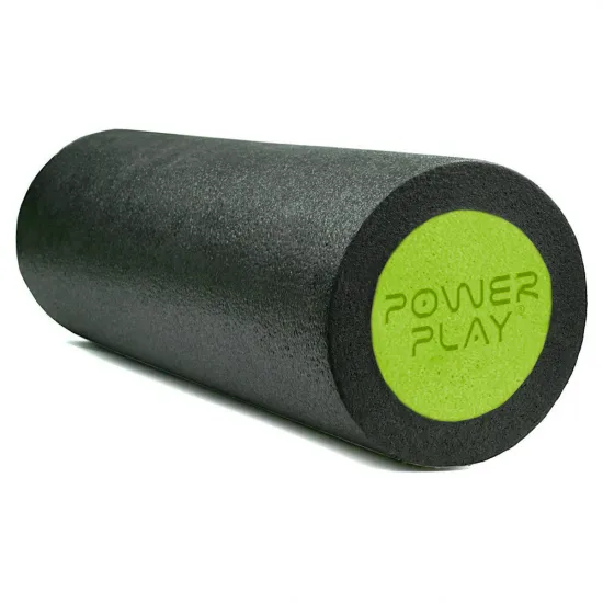 Масажний ролик PowerPlay 4021 Fitness Roller Чорно-зелений (30x15см.)