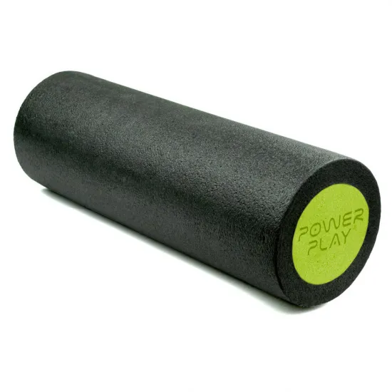 Масажний ролик PowerPlay 4021 Fitness Roller Чорно-зелений (30x15см.)