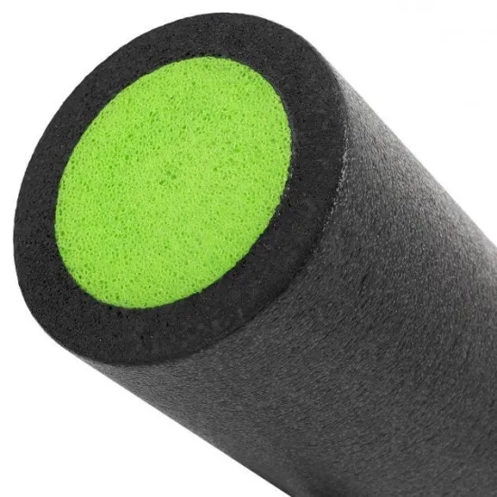 Масажний ролик PowerPlay 4021 Fitness Roller Чорно-зелений (30x15см.)