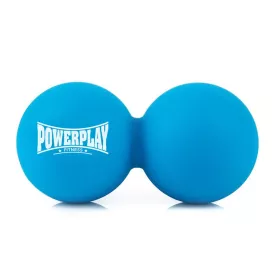 Масажний силіконовий подвійний м'яч PowerPlay PP-4355 Silicone Lacrosse Peanut Ball (6.3*12.6см.) Синій