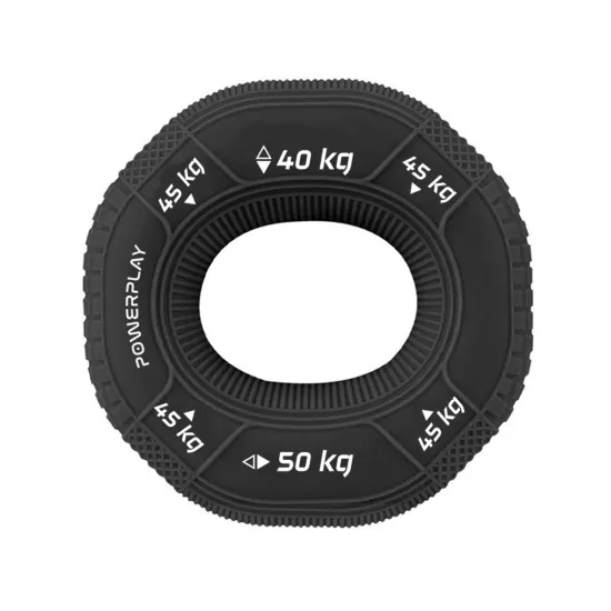 Еспандер кистьовий силіконовий PowerPlay PP-4331 Hand Grip Hard 40-45-50 кг. Чорний