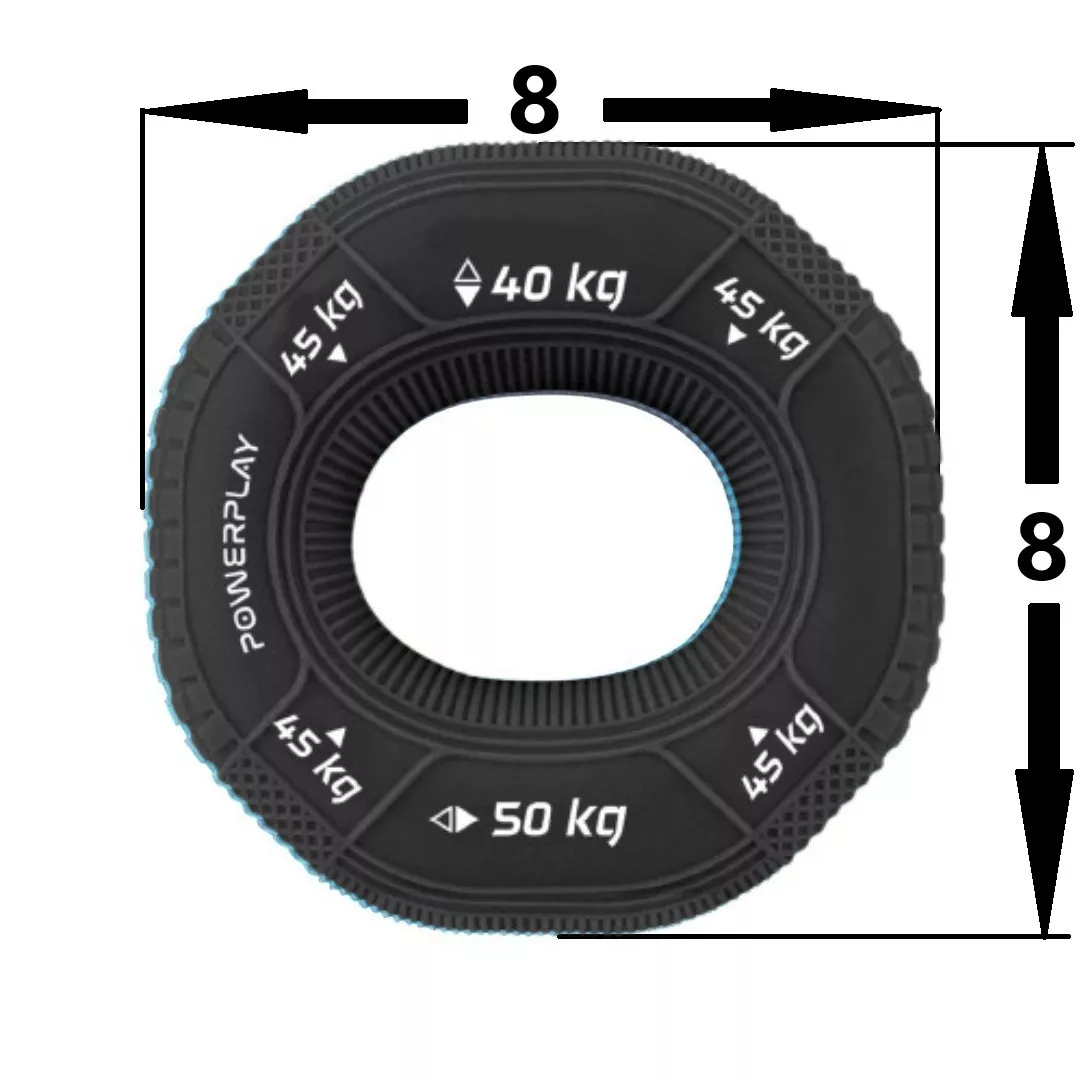 Еспандер кистьовий силіконовий PowerPlay PP-4331 Hand Grip Hard 40-45-50 кг. Чорний