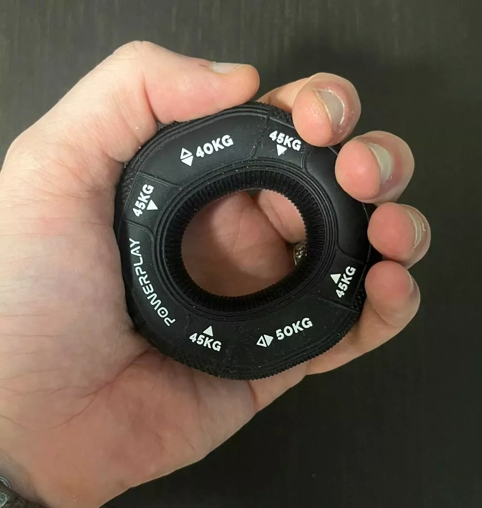 Еспандер кистьовий силіконовий PowerPlay PP-4331 Hand Grip Hard 40-45-50 кг. Чорний