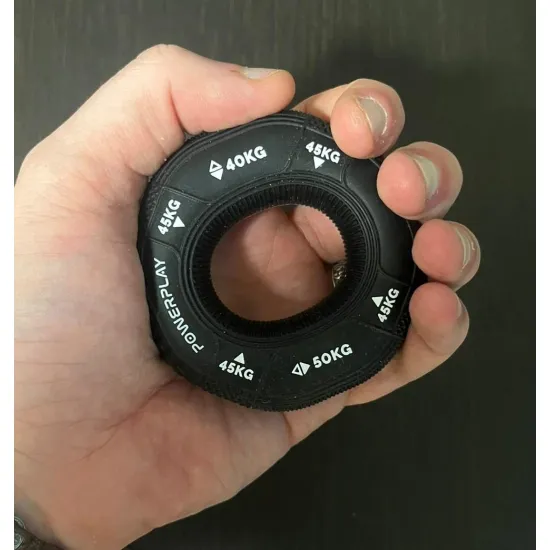 Еспандер кистьовий силіконовий PowerPlay PP-4331 Hand Grip Hard 40-45-50 кг. Чорний