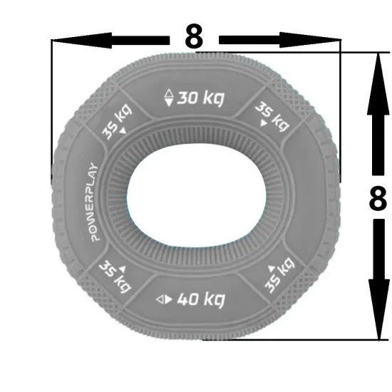 Эспандер кистевой силиконовый PowerPlay PP-4331 Hand Grip Large 30-35-40 кг. Серый