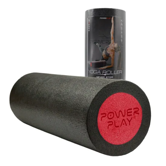 Масажний ролик PowerPlay 4021 Fitness Roller Черно-красный (45x15см.)