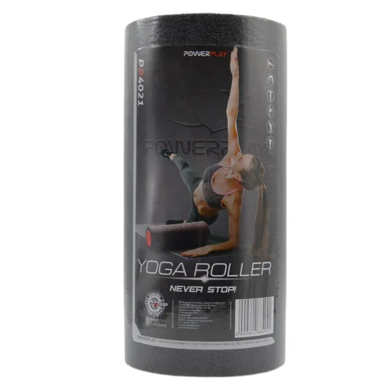Масажний ролик PowerPlay 4021 Fitness Roller Черно-красный (45x15см.)