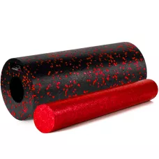 Масажний роллер PowerPlay PP-4348 2в1 EPP Foam Roller Чорно/Червоний (33x14см)