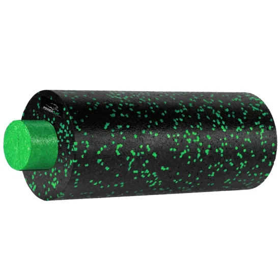 Масажний роллер PowerPlay PP-4348 2в1 EPP Foam Roller Чорно/Зелений 33x14см)