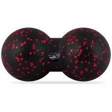Масажний м'яч подвійний PowerPlay PP-4352 Epp foam peanut ball (d8*16cm.) Чорно/Червоний