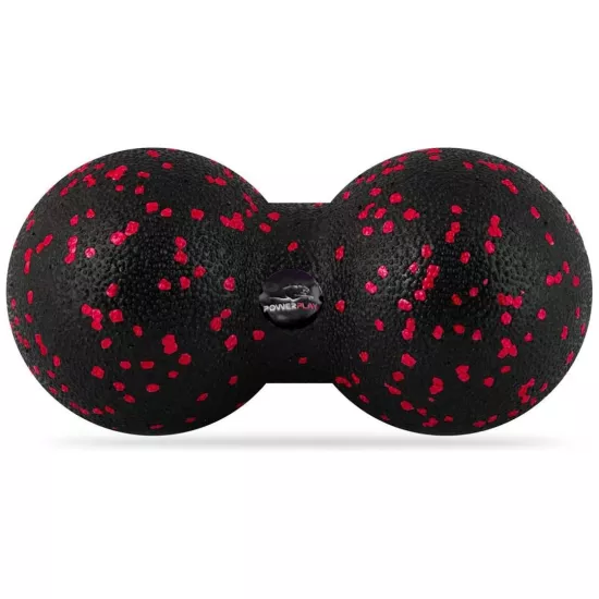 Массажный мяч двойной PowerPlay PP-4352 Epp foam peanut ball (d8*16cm.) Черный/Красный