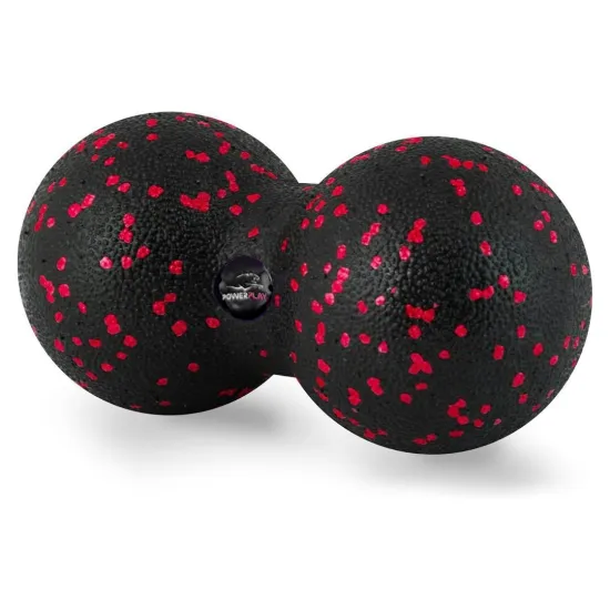 Массажный мяч двойной PowerPlay PP-4352 Epp foam peanut ball (d8*16cm.) Черный/Красный