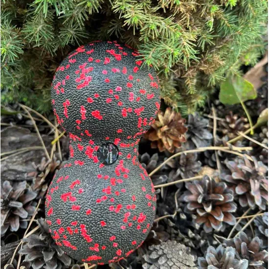 Массажный мяч двойной PowerPlay PP-4352 Epp foam peanut ball (d8*16cm.) Черный/Красный