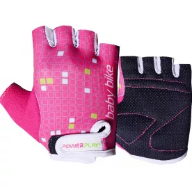 Велоперчатки PowerPlay 5451 Розово-белые 2XS
