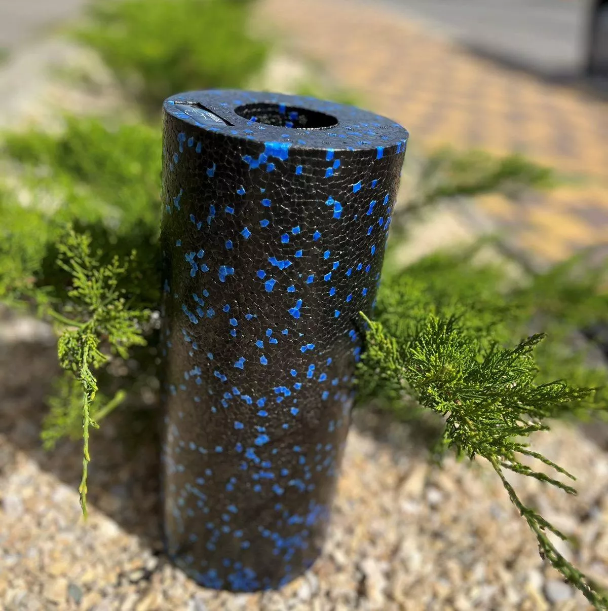 Масажний ролик PowerPlay PP-4347 EPP Foam Roller Чорно/Синій (33x14см.)