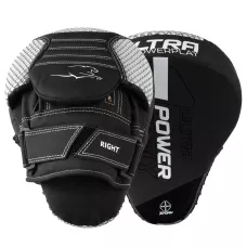 Лапи боксерські PowerPlay 3044 Pro Carbon Ultra Series Чорно-Білі PU [пара]