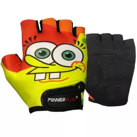 Велоперчатки детские PowerPlay 5473 Sponge Bob желто-оранжевые S