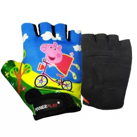 Велоперчатки детские PowerPlay 5473 Pig голубые XS