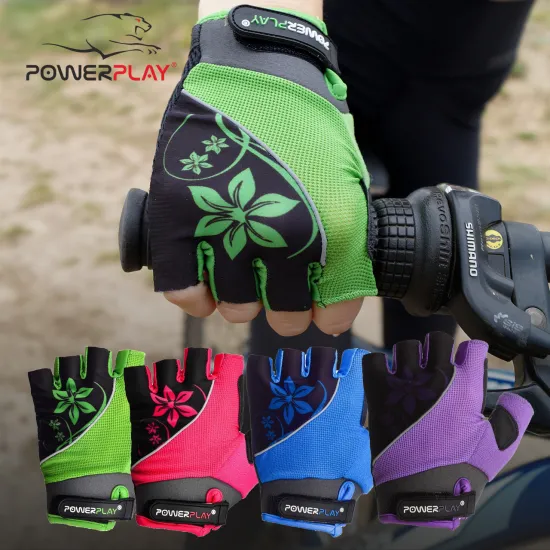 Велоперчатки жіночі PowerPlay 5281 Рожеві XS