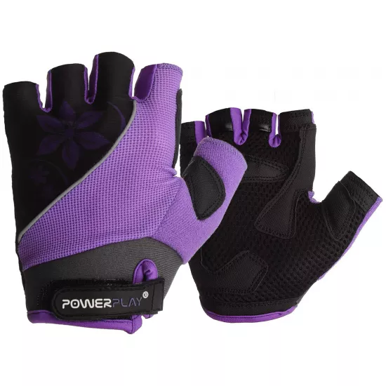 Велоперчатки женские PowerPlay 5281 D Фиолетовые XS