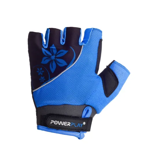 Велоперчатки женские PowerPlay 5281 B Голубые XS
