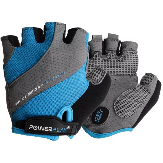 Велоперчатки PowerPlay 5023 Блакитні XS