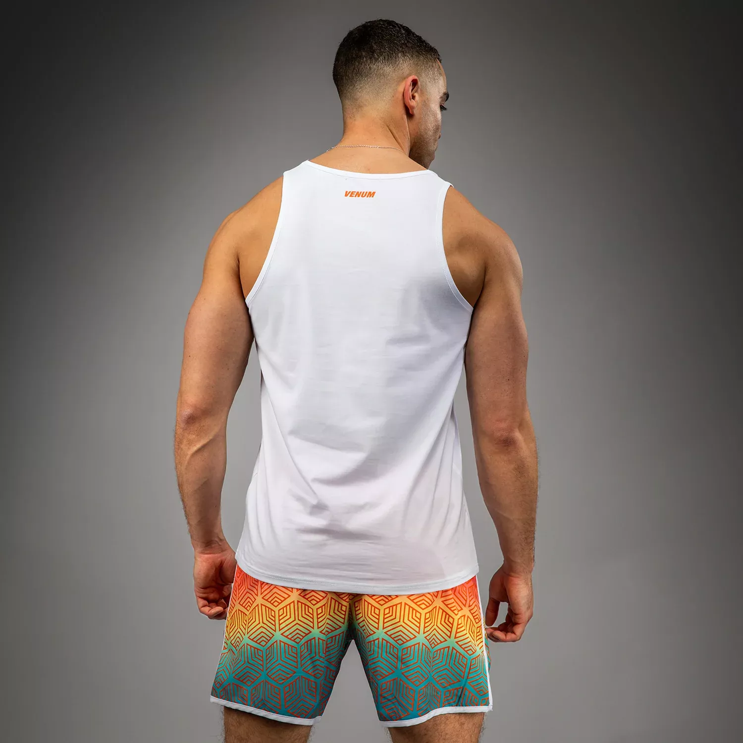 Майка Venum Echo Tank Top White/Orange Sunset-S