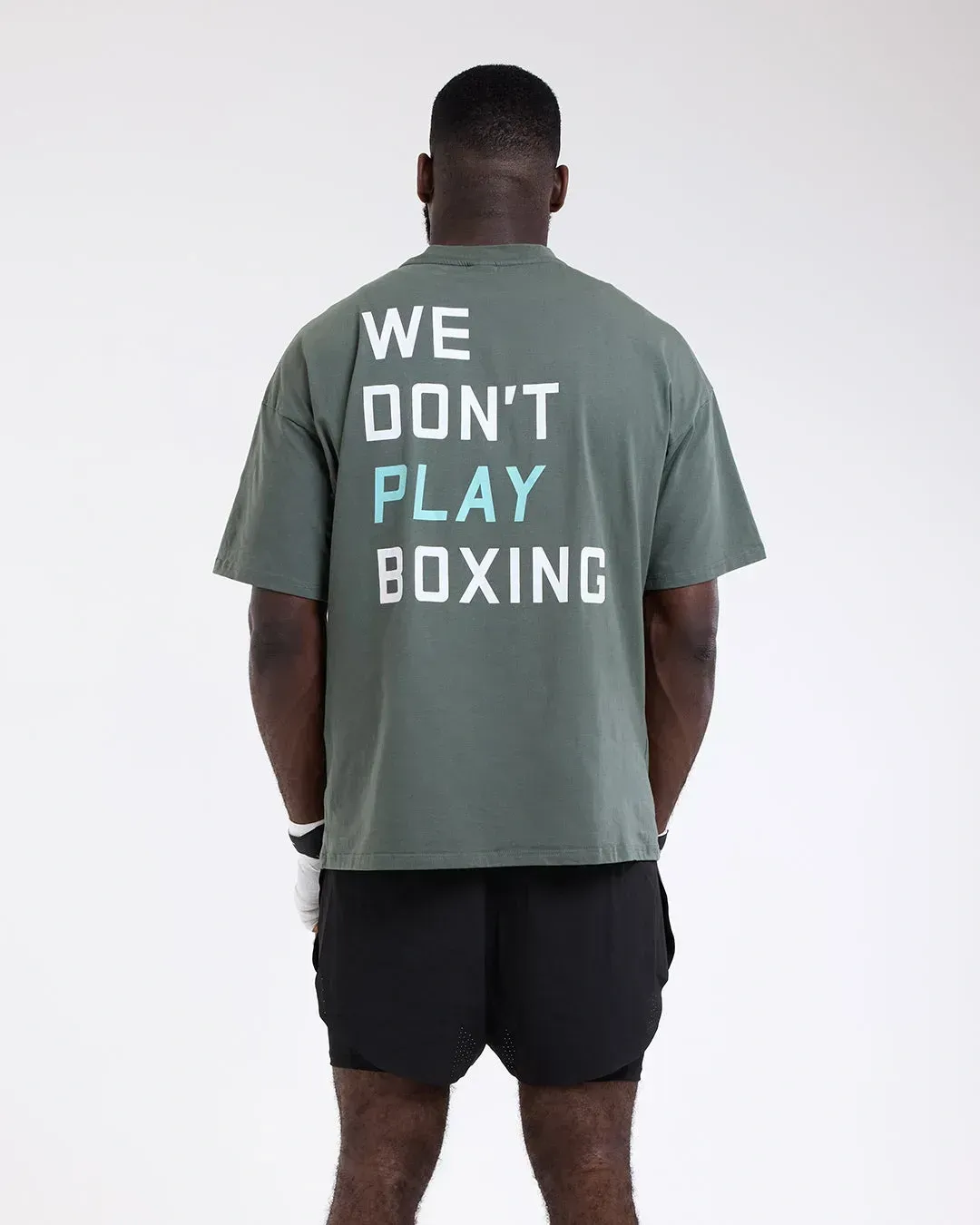 Футболка BOXRAW We Don't Play Boxing Oversized Зелена-S
