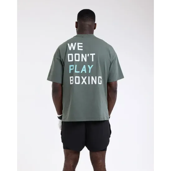 Футболка BOXRAW We Don't Play Boxing Oversized Зелена-S
