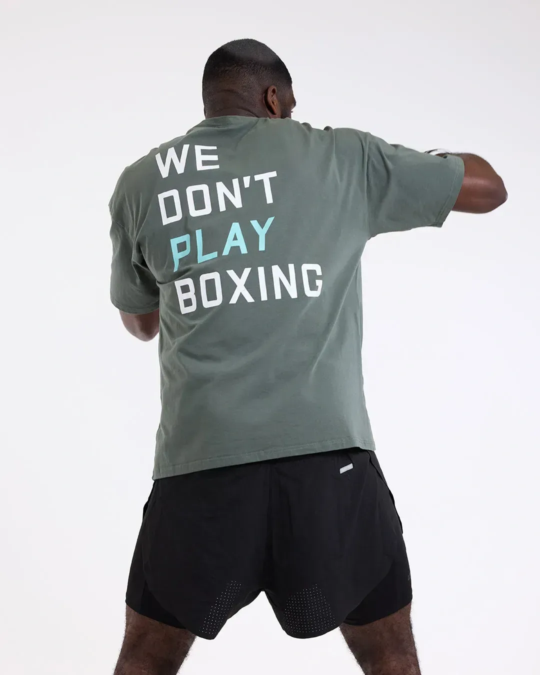 Футболка BOXRAW We Don't Play Boxing Oversized Зелена-S